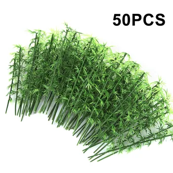 50Pcs 10 cm/12 cm/15cm de Plástico em Miniatura de Árvore de Paisagem Árvore de Bambu Areia Tabela de Modelo de Decoração de Acessórios Brinquedos Hobbies 2019 Novo