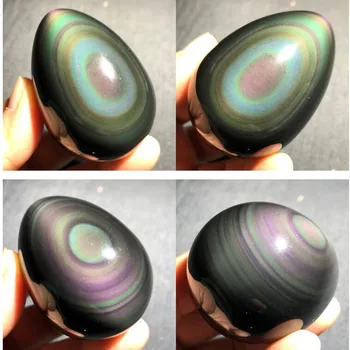 90-110 Natural de cristal cor ovo de obsidiana a decoração home