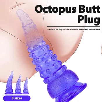 Enorme Silicone Monstro Tentáculo Vibrador Otário Plug Anal Dilatador De Animais Realistas Dildos Massagem De Próstata Brinquedo Do Sexo Para Mulheres Homens 18+