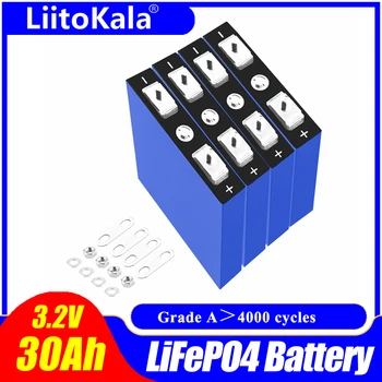 LiitoKala Lifepo4 3.2 V 30Ah pilha de Bateria Recarregável de Lítio de Fosfato de Ferro de Monômero Para Scooter E moto-Bateria de Armazenamento de Energia