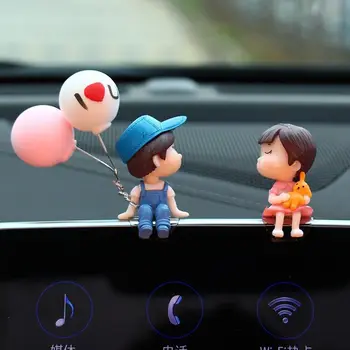 Criativo casal decoração a decoração do carro, homens e mulheres, boneca, boneca beijo do casal decoração interior do carro auto acessórios