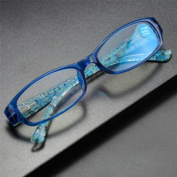iboode Vintage Impressão de Óculos de Leitura Ultraleve Anti Azul Raios de Óculos de proteção Pequeno Quadro de Presbiopia Óculos de Dioptria +1.0 + 4.0