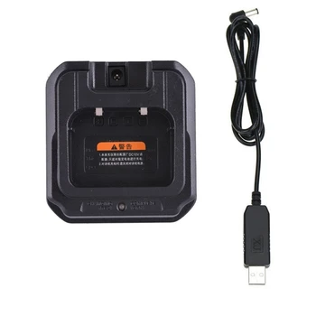 100% Original Baofeng UV-9R MAIS Walkie Talkie Adaptador USB Carregador de mesa BF-9700 A58 Duas Vias de Rádio do Li-íon da Bateria Acessórios