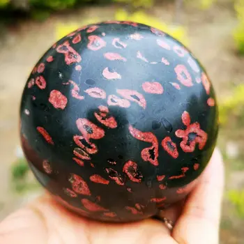 Natural de flor de Ameixa pedra de Cristais de Quartzo Bola Esfera de Reiki Pedra de Cura
