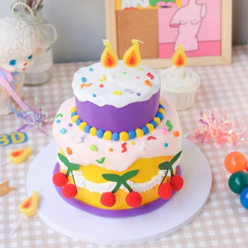 Aniversário Velas em Forma de Coração Cake Topper Coloridas Flores Dia dos Namorados Confissão Festa de Casamento Risonho Crianças bicarbonato de Suprimentos