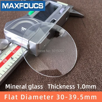 Vidro de relógio vidro Mineral Televisão de Espessura de 1,0 mm de diâmetro de 30 mm para 39,5 mm de cristal Transparente 1pieces