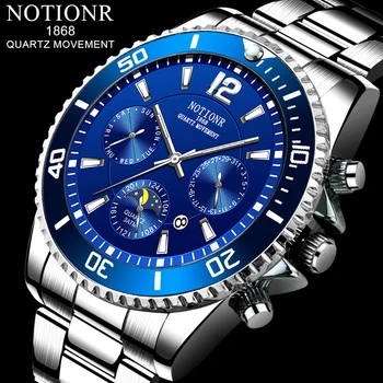 Moda de luxo Mens de Aço Inoxidável Relógios de Homens de Esporte Impermeável Relógio de Pulso de Quartzo Homem de Negócios de Relógio de Couro relógio masculino