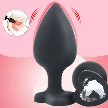 Plug anal em Silicone SM Masturbador Bullet Vibrador Anal Dilatação Erótica, Massagem de Próstata Brinquedos Sexuais Para a Mulher os Homens Casais Gays Adulto
