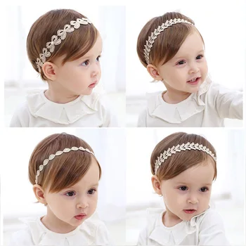 O bebê de Cabeça para Crianças Meninas Aniversário Coroa Headwear Estilo Princesa Elástico Hairbands para o Bebê Arcos de Flores e Acessórios para o Cabelo