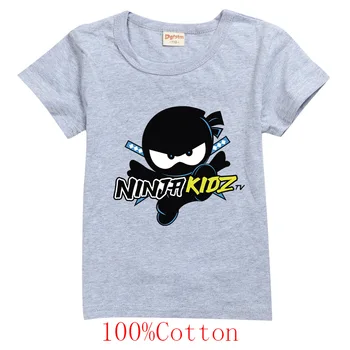 Verão Tees Ninja Kidz Crianças Roupas de Algodão de manga Curta T-shirts Crianças Moletom Cartoon Adolescente Tops de Meninos Meninas rapazes raparigas a Roupa
