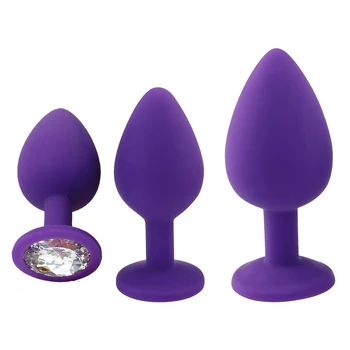 MAIOLI S/M/L Diamante Plug anal de Próstata Massageador Erótico Brinquedos Sexuais para os Homens, Mulher, Adulto, Produtos de Silicone Plug Anal Sexo
