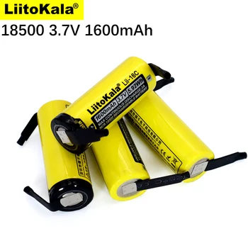 Novo LiitoKala Lii-16C 18500 1600mAh 3.7 V bateria recarregável Recarregavel bateria de iões de lítio para lanterna LED+DIY Níquel