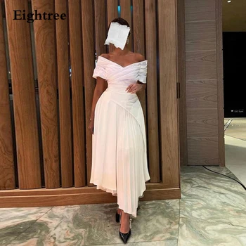 Eightree Moderno Branco Vestidos De Baile, Fora O Ombro Mancha Abendkleider Dubai À Noite Vestido De Vestes De Sua Noite De Festa Crescido 2023