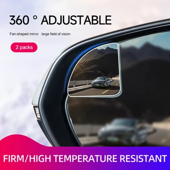 1Pair Carro Novo Ponto Cego do Espelho HD de Vidro Frameless de 360 Graus de Largura Ajustável do Ângulo Convexo, Espelho Retrovisor de Assistência de Estacionamento Eléctrico