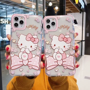 Sanrio, Hello Kitty, My Melody Cartoon Casos de Telefone Para o iPhone 13 12 11 Pro Max XR XS MÁXIMO de 8 X 7 SE 2022 Tampa Transparente Y2K Presente