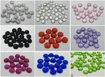 500 misto de cores de Acrílico Redondo Flatback Pontilhada de Strass Esferas de 6mm