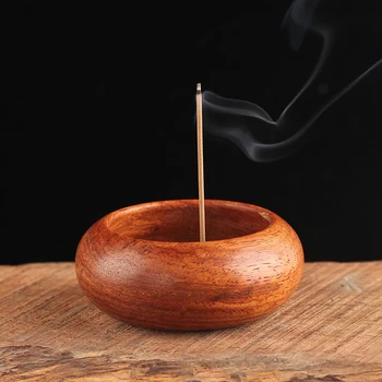 1pc Rosewood Queimador de Incenso Vara Titular Forma de Bacia Incensário de Decoração de Casa o Cheiro de Odor Aromático Aromático