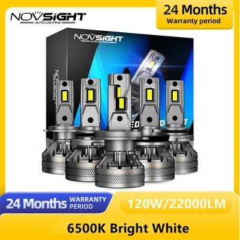 NOVSIGHT H7 LED Carro Farol H4 LED H1 H3 H11 H13 9005 9006 HB3 HB4 9012 6500K 120W 22000LM Automático Farol de Neblina Lâmpadas