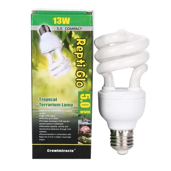 Recém-Quente 5.0 10.0 UVB 13W Réptil Lâmpada UV Brilho da Lâmpada para o Viveiro Terrário Tartaruga-ES-E27 lâmpadas de poupança de Energia